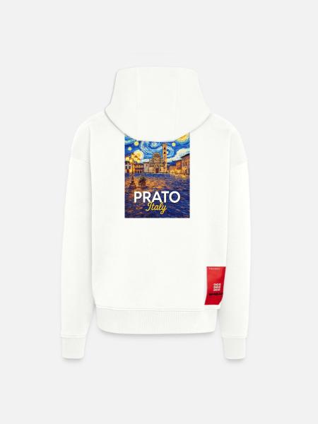 Prato, Italy. - Zip Hoodie - made by SPREAD - OFF WHITE