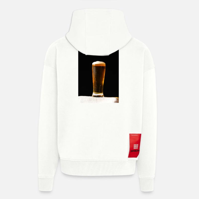Bierglas Abendlicht - Zip Hoodie - made by SPREAD - OFF WHITE
