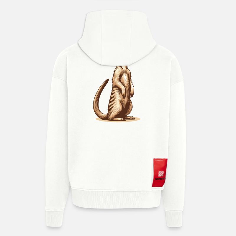 Erdmännchen - Zip Hoodie - made by SPREAD - OFF WHITE