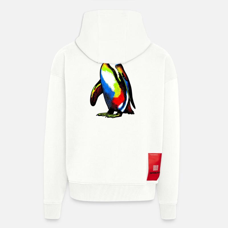 Pinguin - Zip Hoodie - made by SPREAD - OFF WHITE