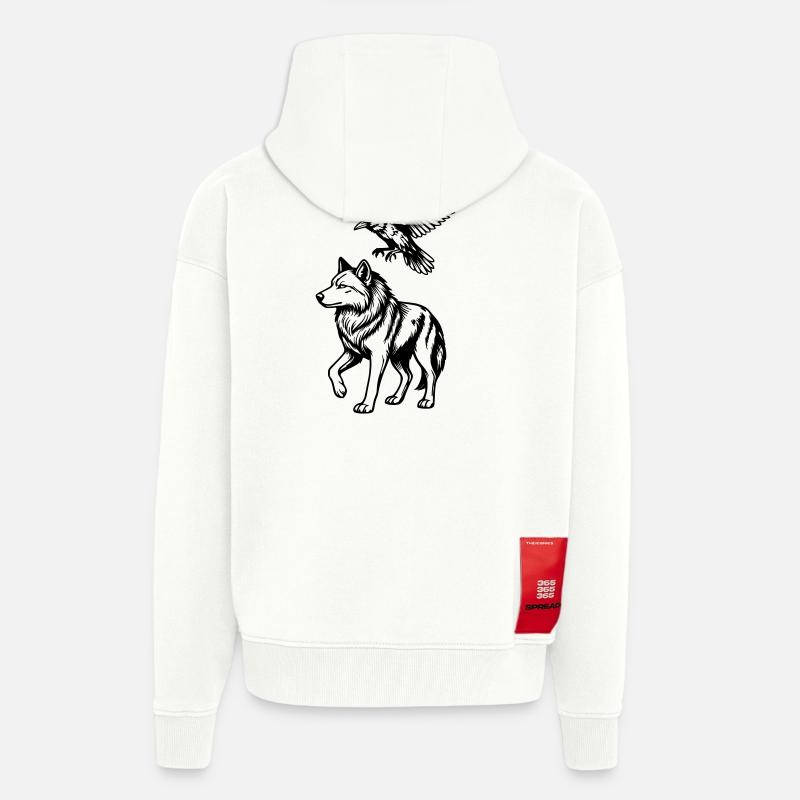 Wolf & Rabe - Zip Hoodie - made by SPREAD - OFF WHITE