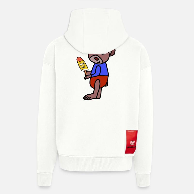 Bär Teddy  Eiskrem  Eis Kind - Zip Hoodie - made by SPREAD - OFF WHITE