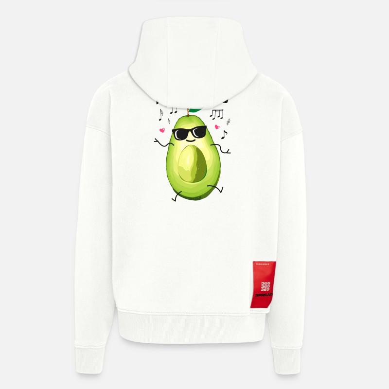 Avocado - Papacado - Partnerlook - Väter - Zip Hoodie - made by SPREAD - OFF WHITE