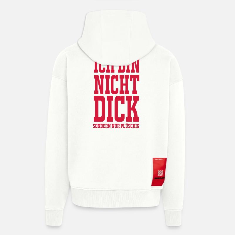 Ich bin nicht dick - Zip Hoodie - made by SPREAD - OFF WHITE