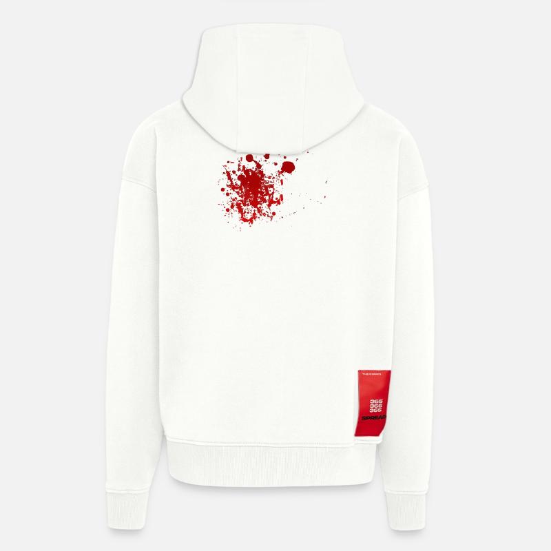 Blut Spritzer Splatter Halloween Blutspritzer - Zip Hoodie - made by SPREAD - OFF WHITE