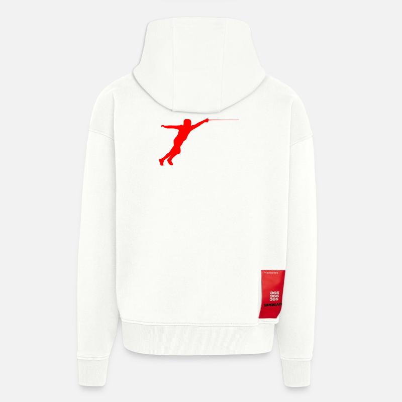Fechten Fechter Silhouette - Zip Hoodie - made by SPREAD - OFF WHITE