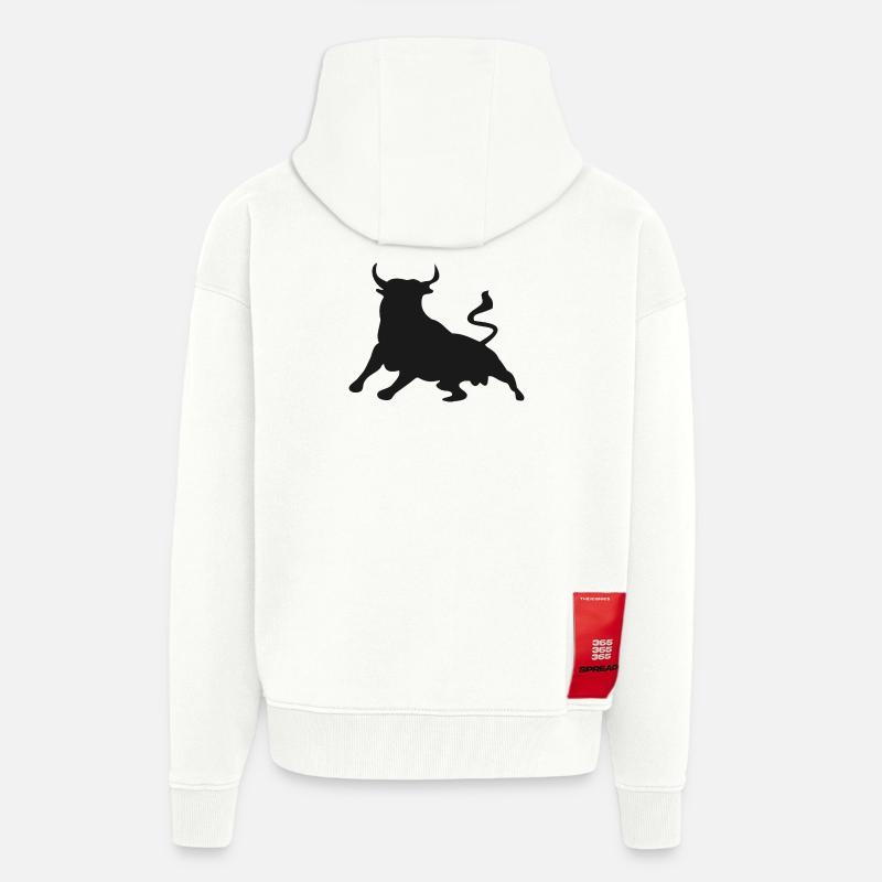 bull - Zip Hoodie - made by SPREAD - OFF WHITE