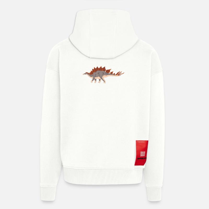 dinosaure - Veste à capuche bio épaisse oversize fabriqué en UE - OFF WHITE