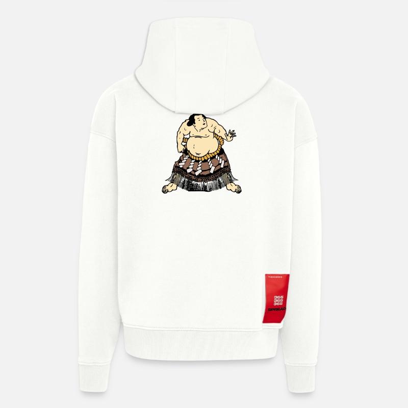 Sumo Ringer - Zip Hoodie - made by SPREAD - OFF WHITE