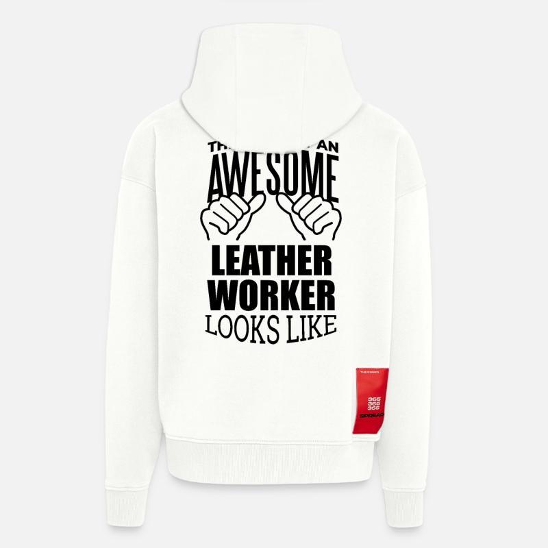 Marquier - Veste à capuche bio épaisse oversize fabriqué en UE - OFF WHITE