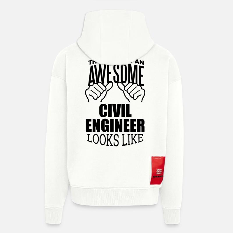 Civil Engineer - Zip Hoodie - made by SPREAD - OFF WHITE