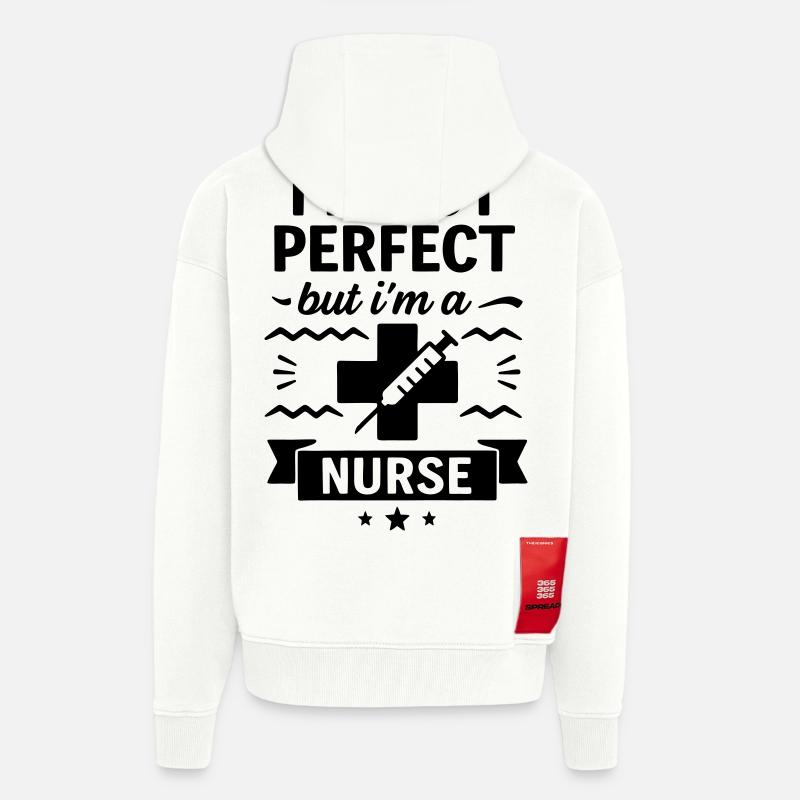 Pas parfaite, mais une excellente infirmière - Veste à capuche bio épaisse oversize fabriqué en UE - OFF WHITE