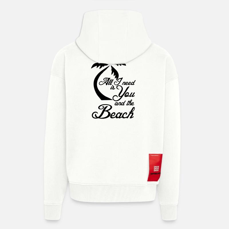 Beach Ferien Strand Urlaub Spruch Geschenk - Zip Hoodie - made by SPREAD - OFF WHITE