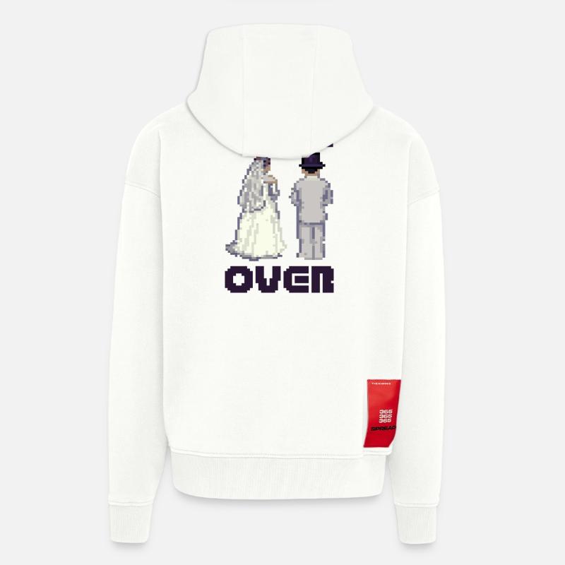 GAME OVER Junggesellenabschied Bräutigam - Zip Hoodie - made by SPREAD - OFF WHITE