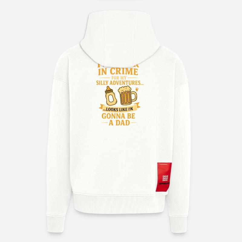 Père complice - Veste à capuche bio épaisse oversize fabriqué en UE - OFF WHITE