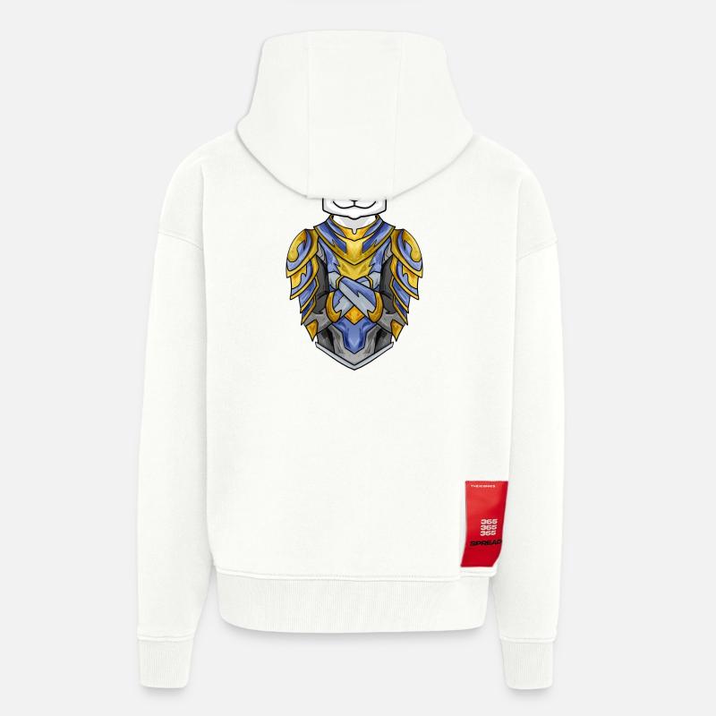 Ritter Eisbär cool Bär Polarbär - Zip Hoodie - made by SPREAD - OFF WHITE
