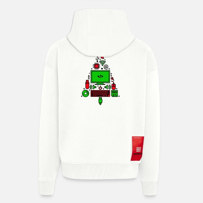 Code Computer Code Debug Skripting Programmierer - Zip Hoodie - made by SPREAD - OFF WHITE