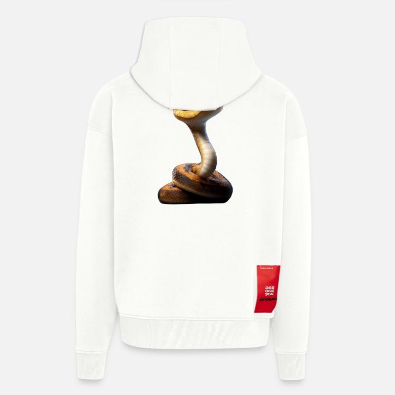 snake, python, cobra, rattlesnake, snakes - Zip Hoodie - made by SPREAD - OFF WHITE