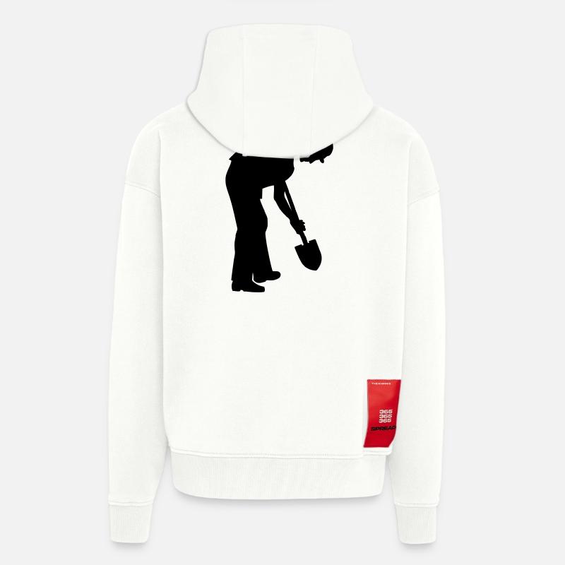 Fleißiger Bodenarbeiter – Grabteam - Zip Hoodie - made by SPREAD - OFF WHITE