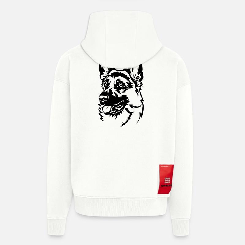 Deutscher Schäferhund - Zip Hoodie - made by SPREAD - OFF WHITE