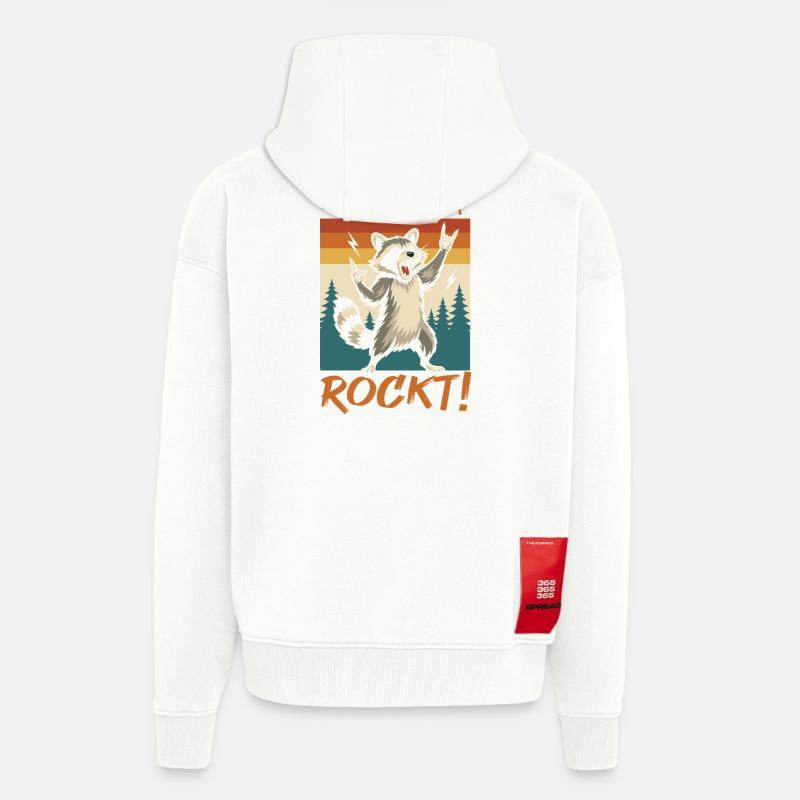 WaschbÀr Mutter Coole Rocker Mama - Zip Hoodie - made by SPREAD - OFF WHITE