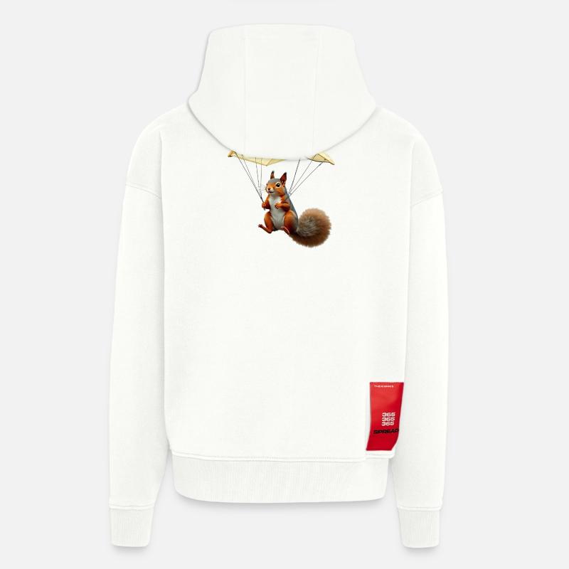 Fliegendes Eichhörnchen - Zip Hoodie - made by SPREAD - OFF WHITE