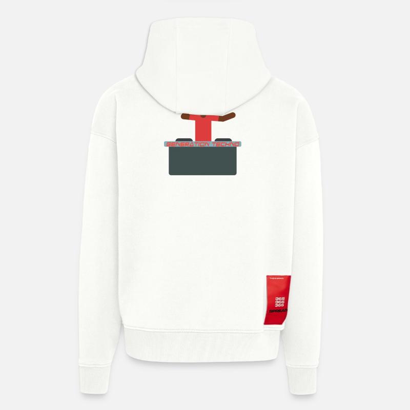 Generator Techno DJ Design - Zip Hoodie - made by SPREAD - OFF WHITE