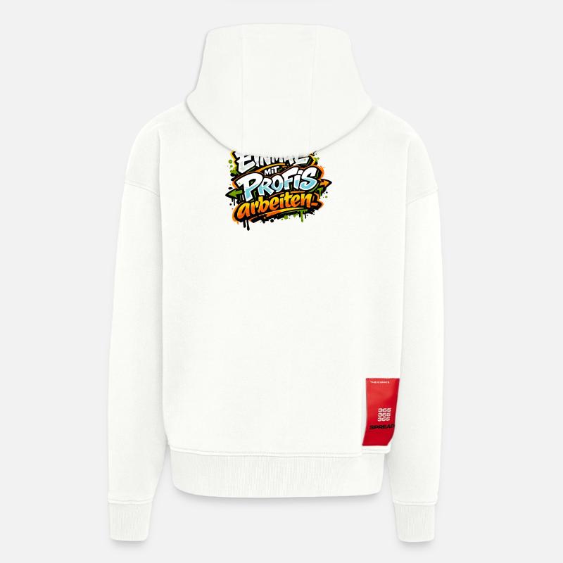Einmal mit Profis arbeiten - Zip Hoodie - made by SPREAD - OFF WHITE