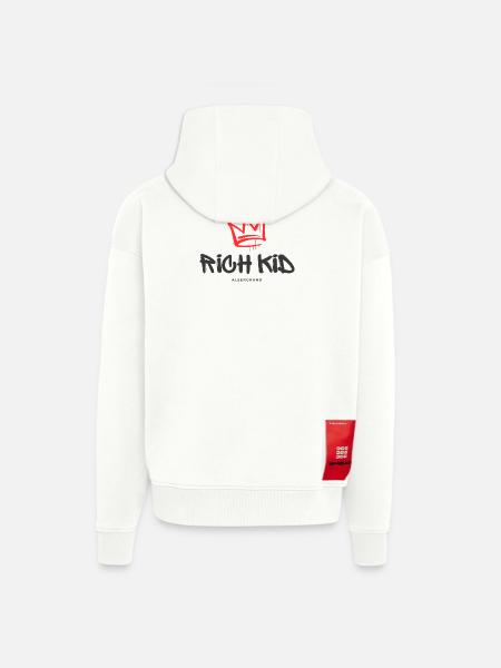 Rich Kid Alsergrund - Veste à capuche bio épaisse oversize fabriqué en UE - OFF WHITE