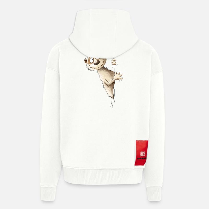Drolliges Erdmännchen I Wildtier Tiere - Zip Hoodie - made by SPREAD - OFF WHITE