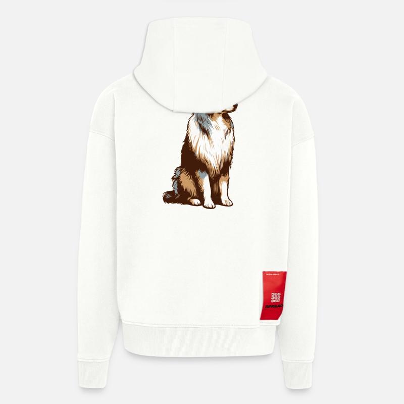 Australian Shepherd - Zip Hoodie - made by SPREAD - OFF WHITE