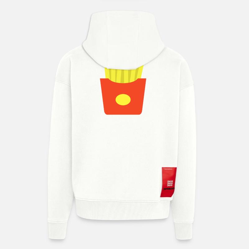 Frites - Veste à capuche bio épaisse oversize fabriqué en UE - OFF WHITE