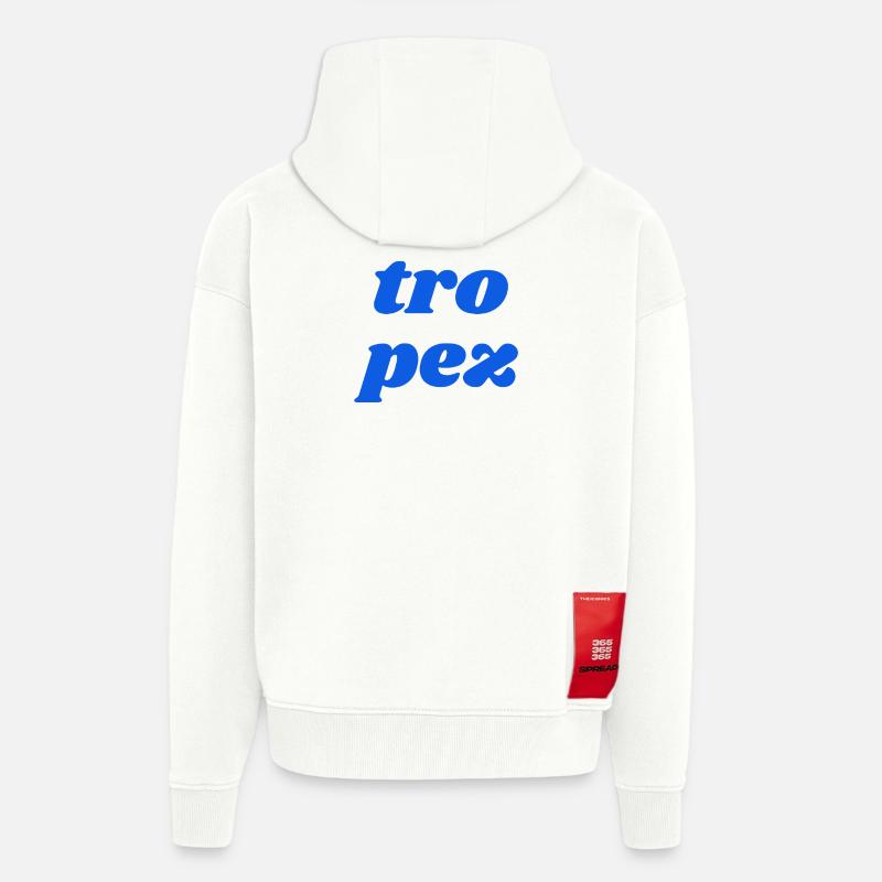 St Tro Pez - Veste à capuche bio épaisse oversize fabriqué en UE - OFF WHITE