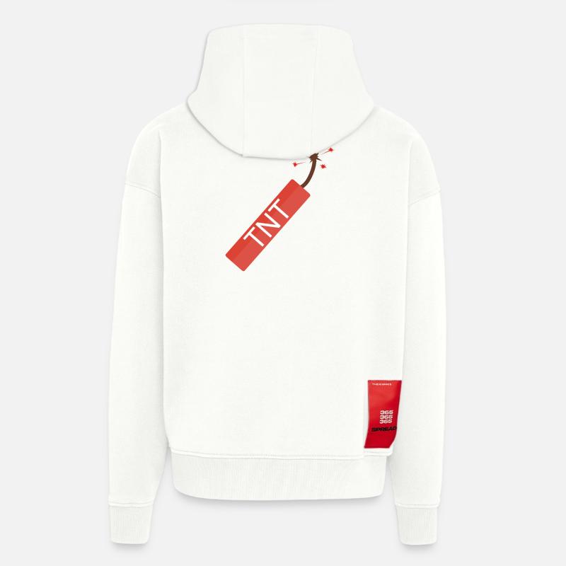 Tige TNT Dynamite - Veste à capuche bio épaisse oversize fabriqué en UE - OFF WHITE