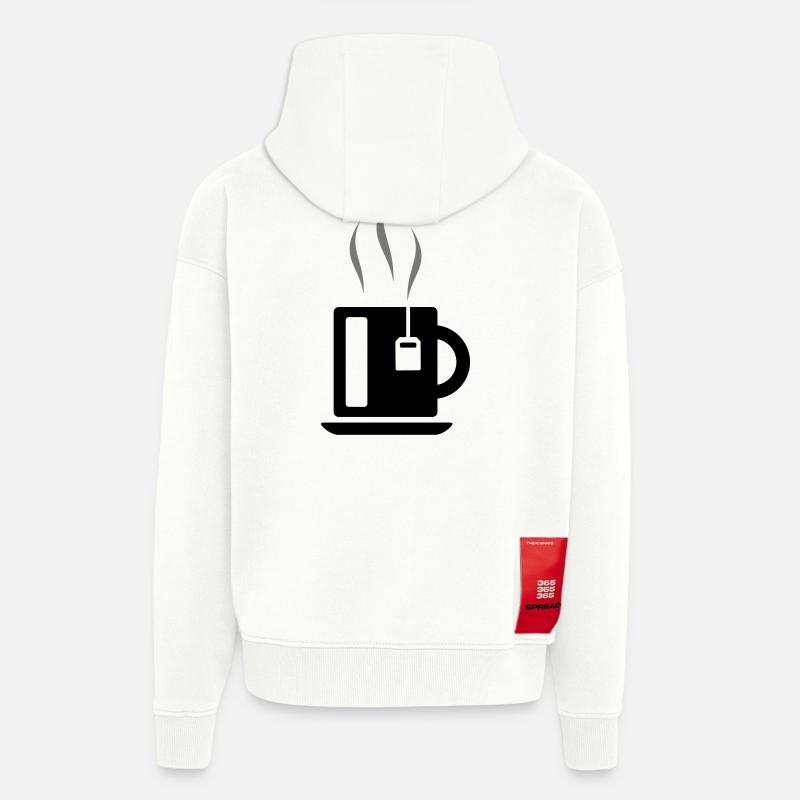 Tasse Tee mit Teebeutel - Zip Hoodie - made by SPREAD - OFF WHITE