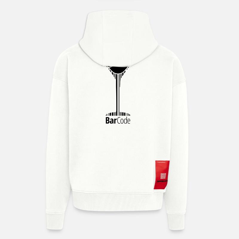 BarCode Martini - Zip Hoodie - made by SPREAD - OFF WHITE