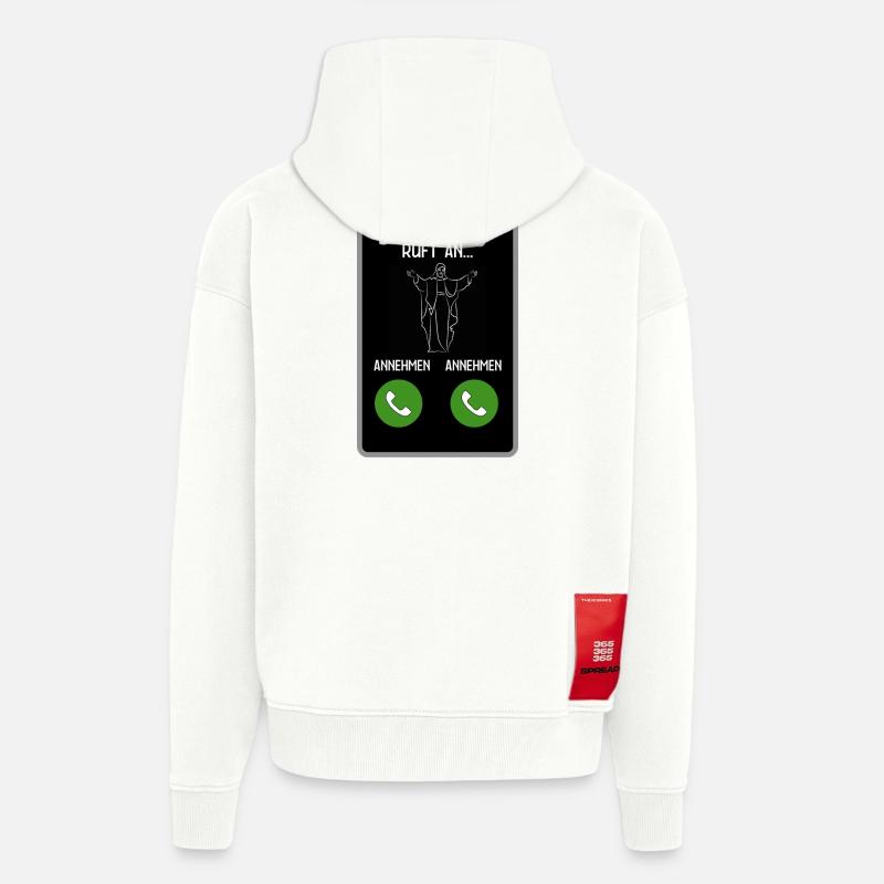 Jesus ruft an - Zip Hoodie - made by SPREAD - OFF WHITE