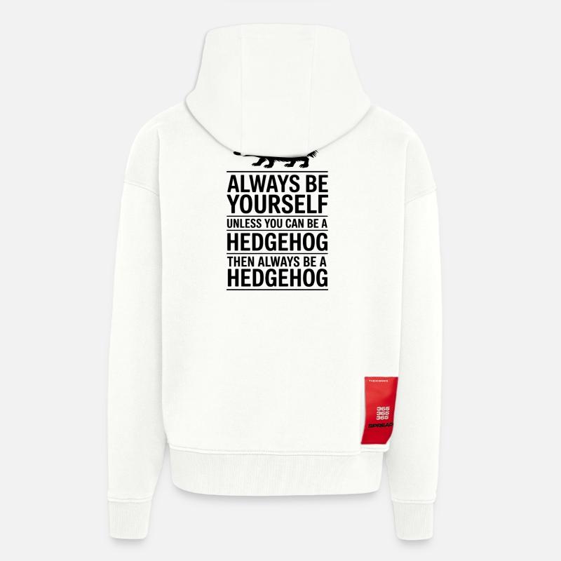 Igel Sprüche Lustiges Igel Geschenk - Zip Hoodie - made by SPREAD - OFF WHITE