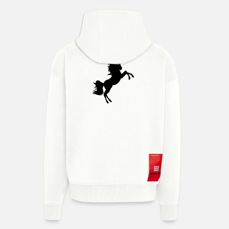 Wildes Einhorn - Zip Hoodie - made by SPREAD - OFF WHITE
