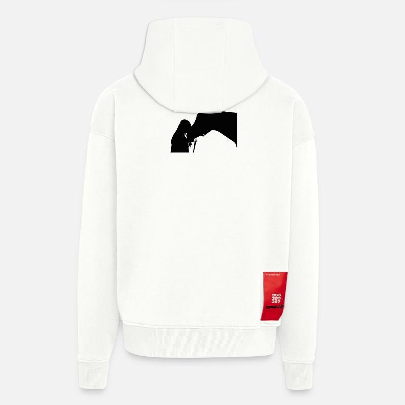 cheval - Veste à capuche bio épaisse oversize fabriqué en UE - OFF WHITE