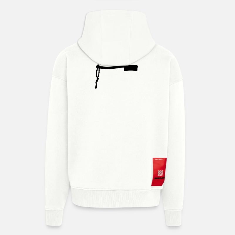 Boulderbrush - Veste à capuche bio épaisse oversize fabriqué en UE - OFF WHITE