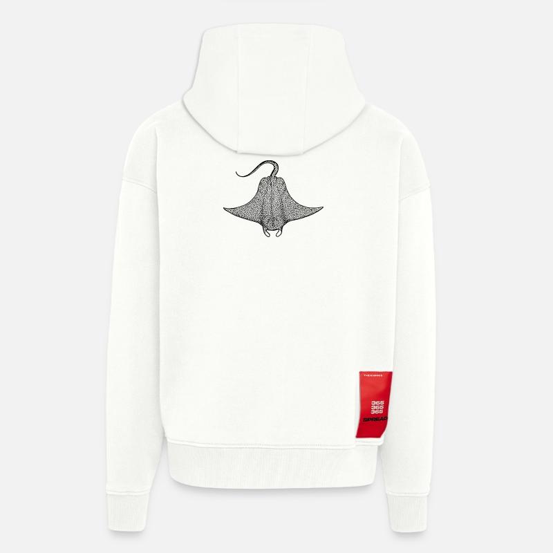Teufelsrochen - Zip Hoodie - made by SPREAD - OFF WHITE