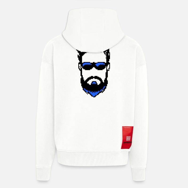 Bartträger Männlichkeit Bart ziegenbart - Zip Hoodie - made by SPREAD - OFF WHITE
