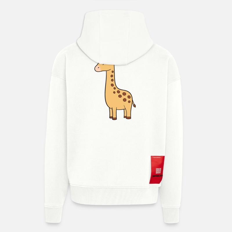 Giraffe - Zip Hoodie - made by SPREAD - OFF WHITE