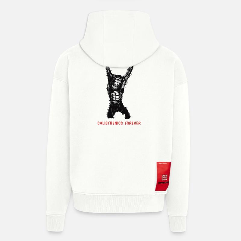 Calisthenics Evolution - Gymnastikringe - Zip Hoodie - made by SPREAD - OFF WHITE