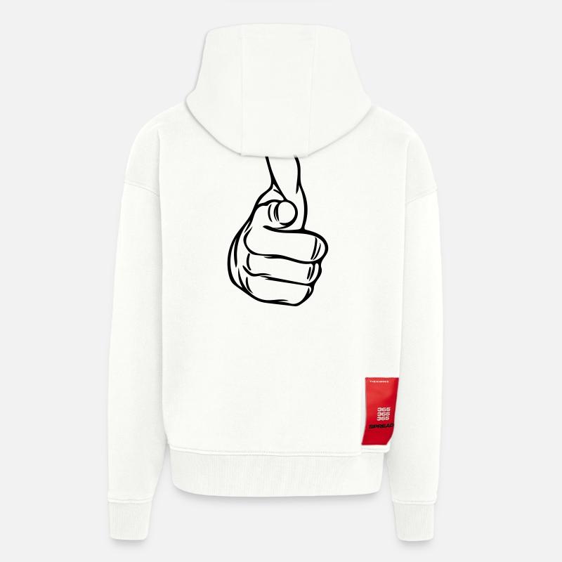 Vector Index - Veste à capuche bio épaisse oversize fabriqué en UE - OFF WHITE