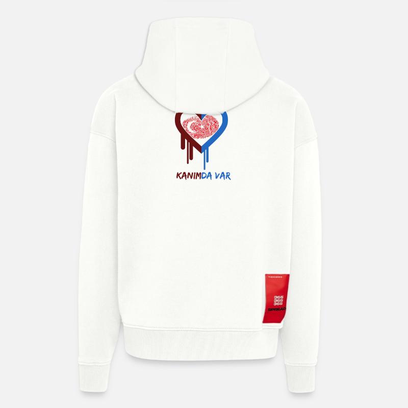 Kanimda Var - Veste à capuche bio épaisse oversize fabriqué en UE - OFF WHITE