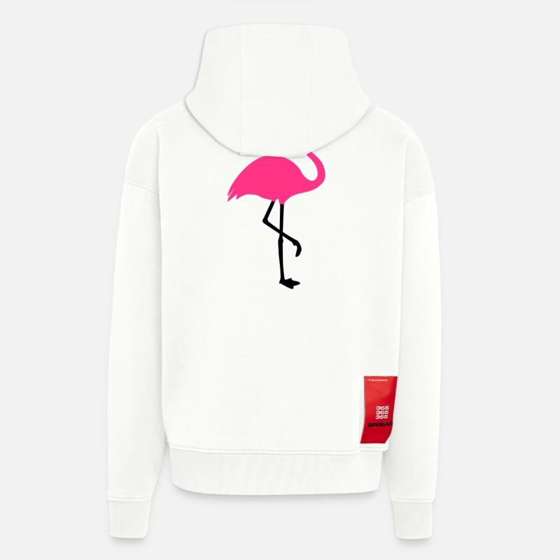 Flamingo Sommer Sonne Strand - Zip Hoodie - made by SPREAD - OFF WHITE