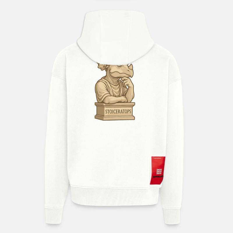 Stoiceratops - Zip Hoodie - made by SPREAD - OFF WHITE