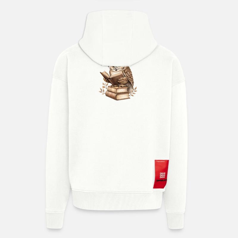 Leseeule - Zip Hoodie - made by SPREAD - OFF WHITE